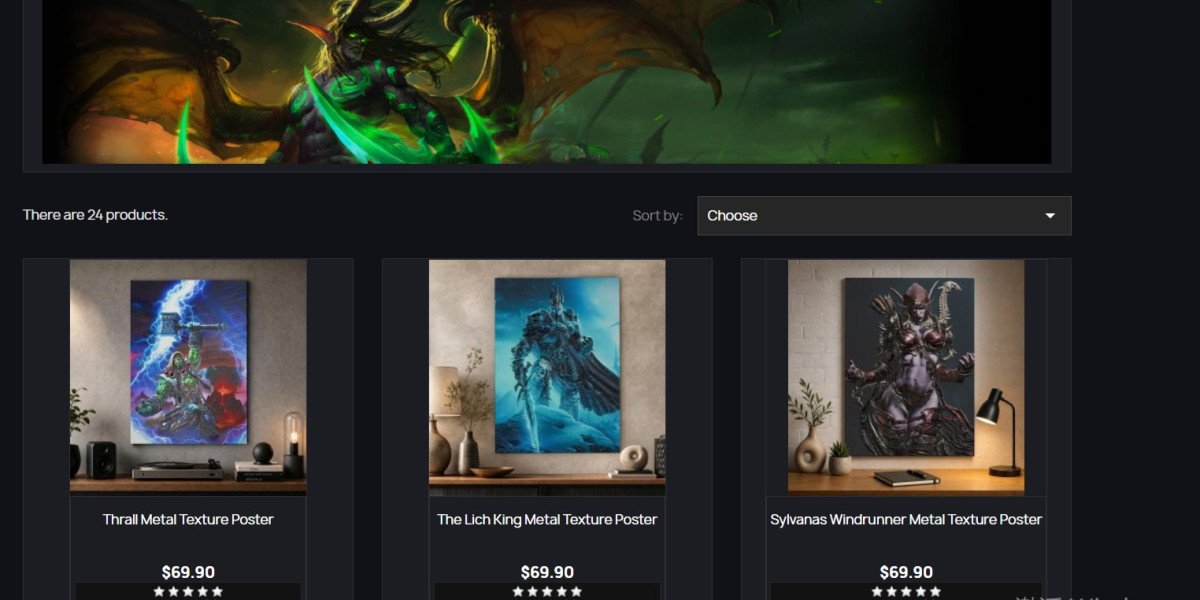 World of Warcraft Metal Texture Posters Collect Legendary Heroes On Your Wall